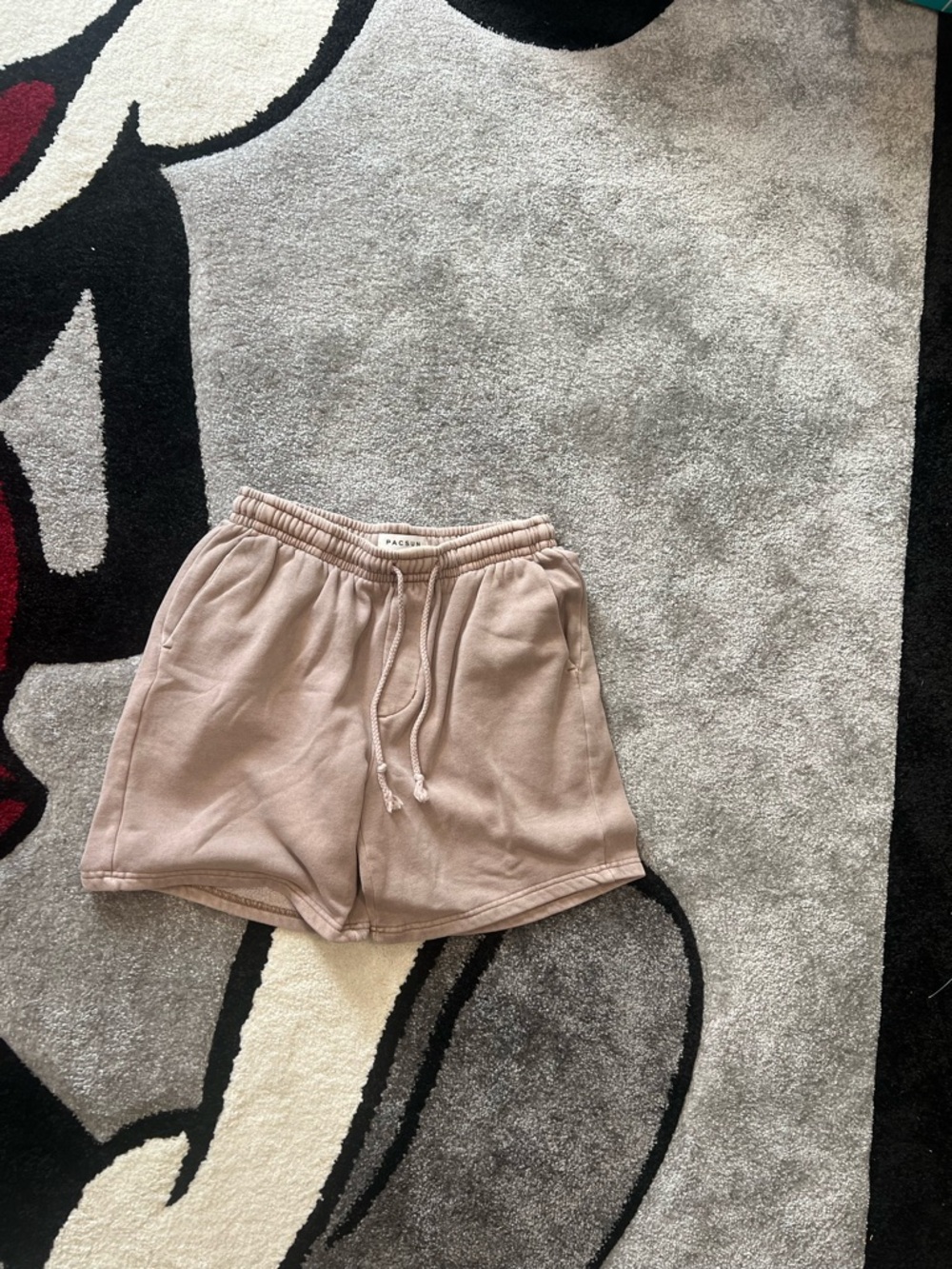 PacSun Taupe Drawstring Athletic Lounge Shorts